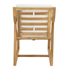 GDFStudio Rhodes 5-Piece Acacia Wood Patio Dining Set with Umbrella Hole