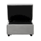 Divano letto con pouf pieghevole - grigio