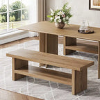 Schuhbank, Sitzbank für den Eingangsbereich, das Wohnzimmer, Eichenbraun
