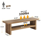 Schuhbank, Sitzbank für den Eingangsbereich, das Wohnzimmer, Eichenbraun