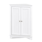 Eckschrank für den Boden mit zwei Türen und Regalböden - 12.4D x 23.62W x 31.89H