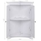 Eckschrank für den Boden mit zwei Türen und Regalböden - 12.4D x 23.62W x 31.89H