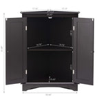 Eckschrank für den Boden mit zwei Türen und Regalböden - 12.4D x 23.62W x 31.89H