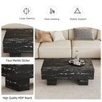 43.3 MDF-Couchtisch mit schwarzer Marmoroptik, Tragfähigkeit 300lbs