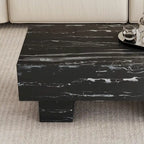 43.3 MDF-Couchtisch mit schwarzer Marmoroptik, Tragfähigkeit 300lbs
