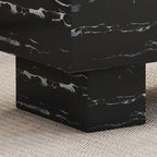 43.3 MDF-Couchtisch mit schwarzer Marmoroptik, Tragfähigkeit 300lbs