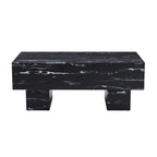 43.3 MDF-Couchtisch mit schwarzer Marmoroptik, Tragfähigkeit 300lbs