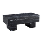 43.3 MDF-Couchtisch mit schwarzer Marmoroptik, Tragfähigkeit 300lbs