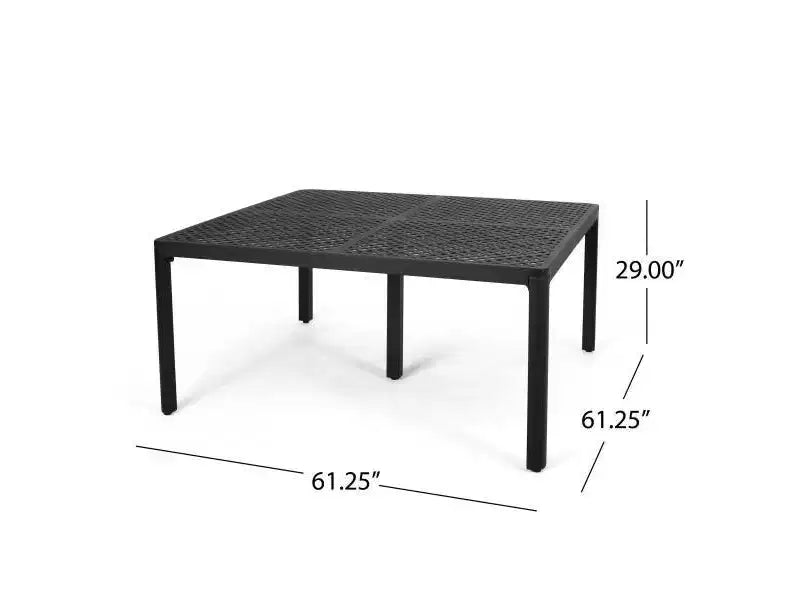 Bullpond 9pc Aluminum and Wicker Dining Set - Christopher Knight Home