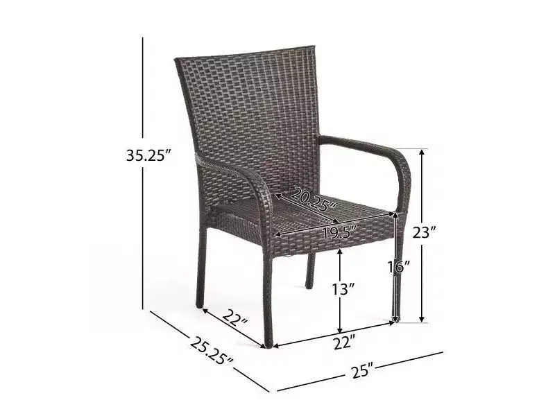 Bullpond 9pc Aluminum and Wicker Dining Set - Christopher Knight Home