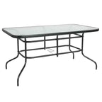Flash Furniture Brazos 5 Piece Outdoor Patio Dining Set - Tempered Glass Patio Table, 4 Flex Comfort Stack Chairs