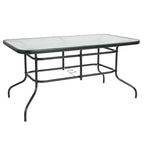 Flash Furniture Brazos 5 Piece Outdoor Patio Dining Set - Tempered Glass Patio Table, 4 Flex Comfort Stack Chairs