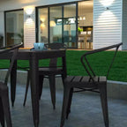 Emma and Oliver Modern 5 Piece Weather and Rust Resistant Black Steel and Polyresin Patio Set with Table & 4 Chairs Indoor and Outdoor Use