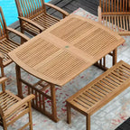 Sonoma Lane Amherst 6pc Teak Outdoor Dining Set with Cushions