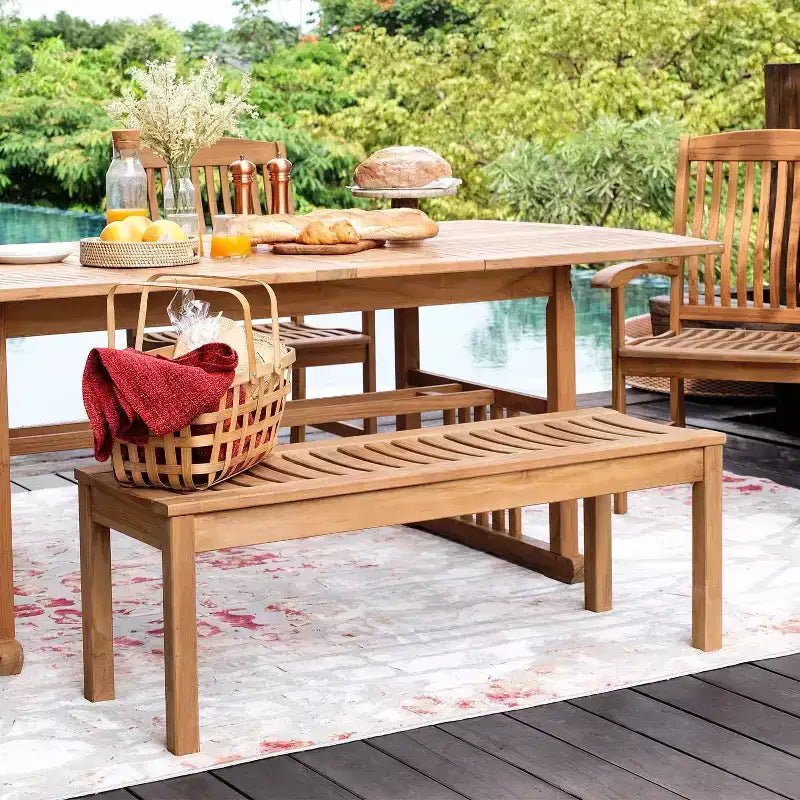 Sonoma Lane Amherst 6pc Teak Outdoor Dining Set with Cushions