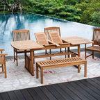 Sonoma Lane Amherst 6pc Teak Outdoor Dining Set with Cushions