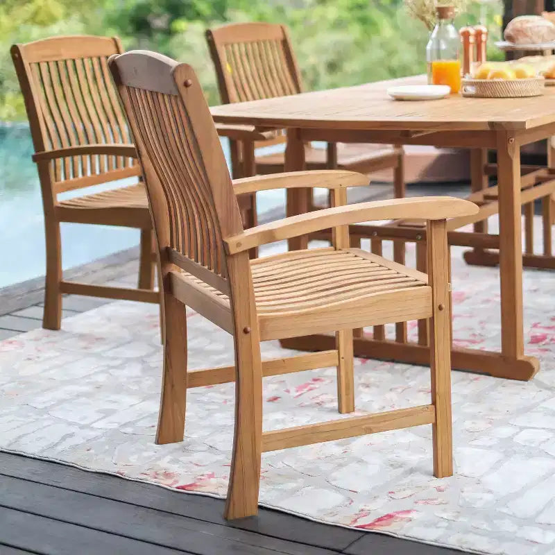 Sonoma Lane Amherst 6pc Teak Outdoor Dining Set with Cushions