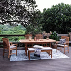 Sonoma Lane Amherst 6pc Teak Outdoor Dining Set with Cushions