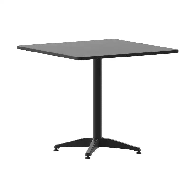 Flash Furniture Lila 31.5'' Square Aluminum Indoor-Outdoor Table Set with 4 Slat Back Chairs