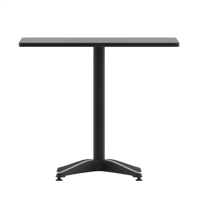 Flash Furniture Lila 31.5'' Square Aluminum Indoor-Outdoor Table Set with 4 Slat Back Chairs