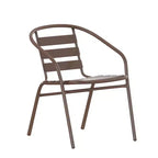 Flash Furniture Lila 31.5'' Square Aluminum Indoor-Outdoor Table Set with 4 Slat Back Chairs