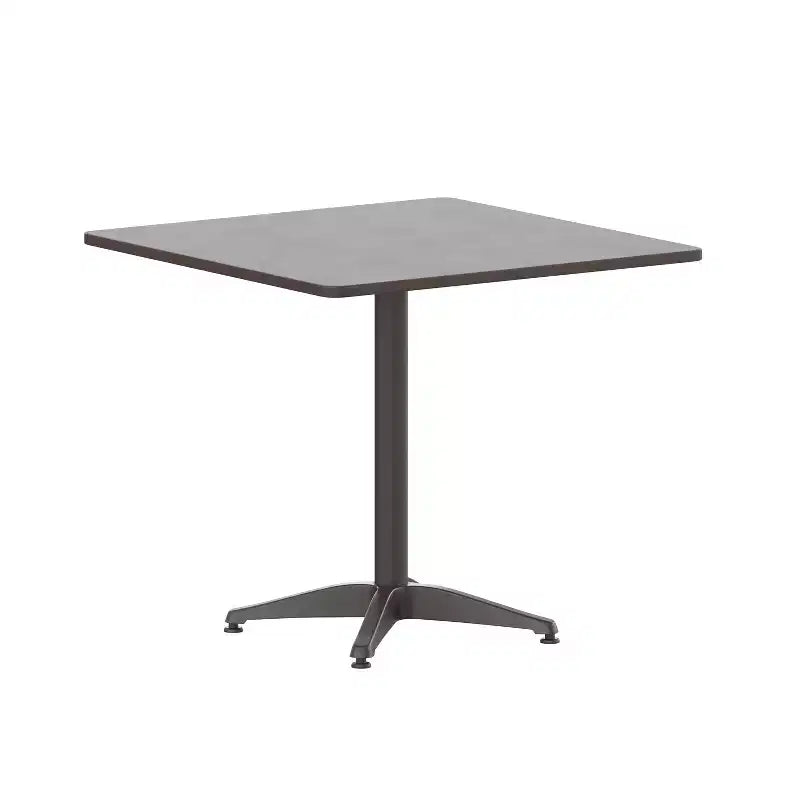 Flash Furniture Lila 31.5'' Square Aluminum Indoor-Outdoor Table Set with 4 Slat Back Chairs