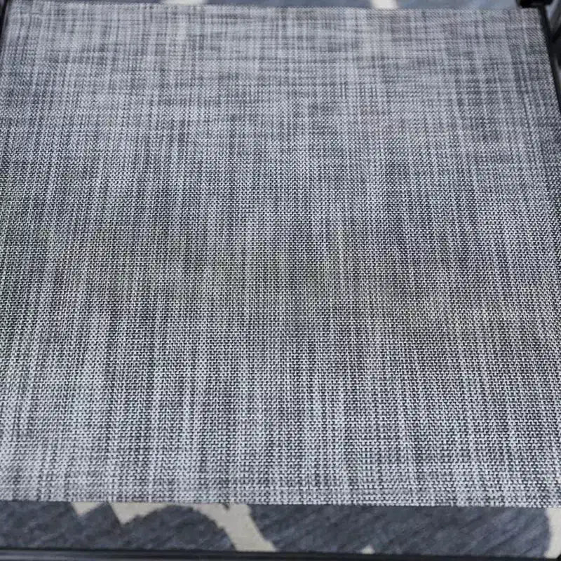 Captiva Designs 9pc Spacious Slat Top Square Metal Table with Umbrella Hole & 8 Reclining Foldable Chairs Outdoor Patio Dining Set