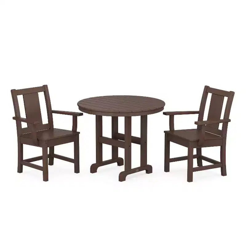 Set da pranzo da patio esterno POLYWOOD Prairie Farmhouse, 3 pezzi