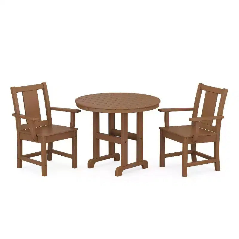 Set da pranzo da patio esterno POLYWOOD Prairie Farmhouse, 3 pezzi