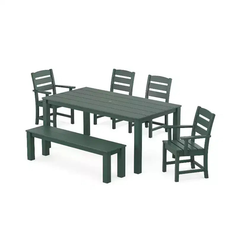 Set da pranzo da patio esterno POLYWOOD Lakeside Parsons, 6 pezzi