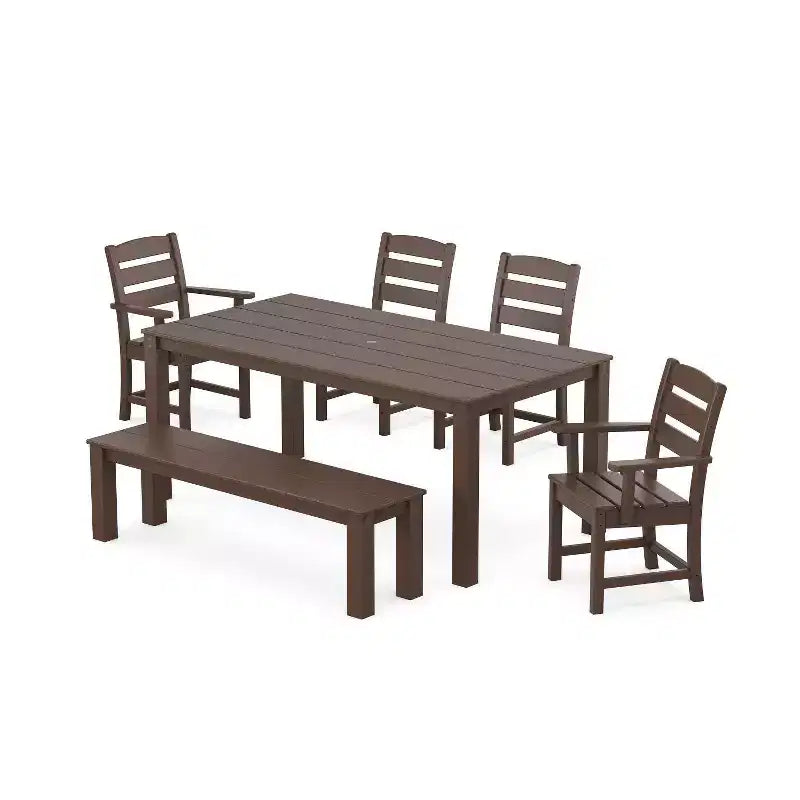 Set da pranzo da patio esterno POLYWOOD Lakeside Parsons, 6 pezzi
