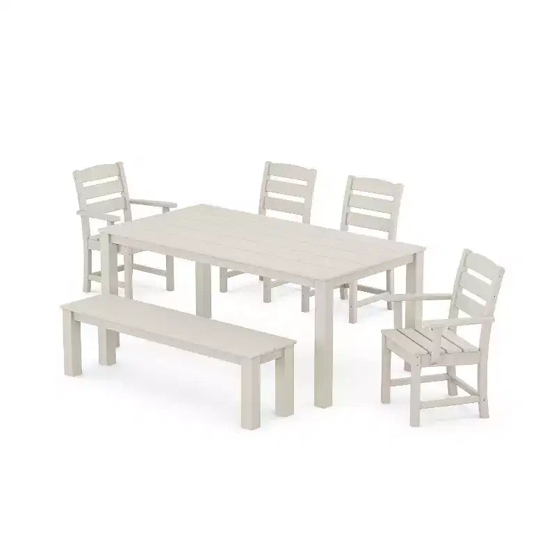 Set da pranzo da patio esterno POLYWOOD Lakeside Parsons, 6 pezzi