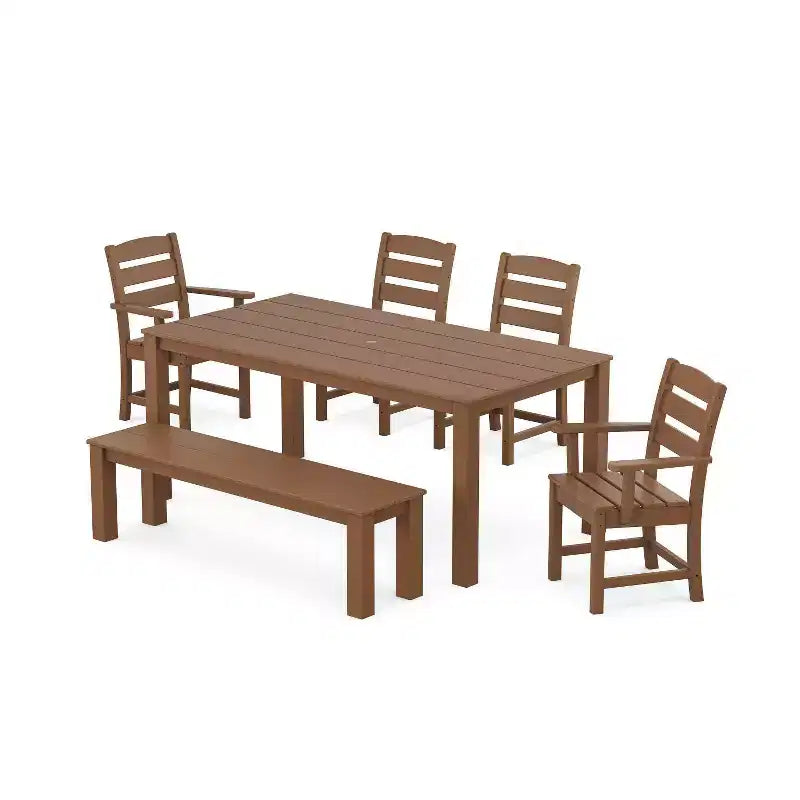 Set da pranzo da patio esterno POLYWOOD Lakeside Parsons, 6 pezzi