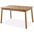 3pc Outdoor Patio Acacia Wood Table Bench Dining Set, Picnic Beer Table With 2 Benches 4A, Natural -ModernLuxe