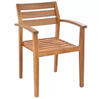 7-Piece Acacia Wood Outdoor Dining Set with Removable Cushions, Patio Furniture Set with Ergonomic Chairs and Bench For 7-8 Person 4W - ModernLuxe