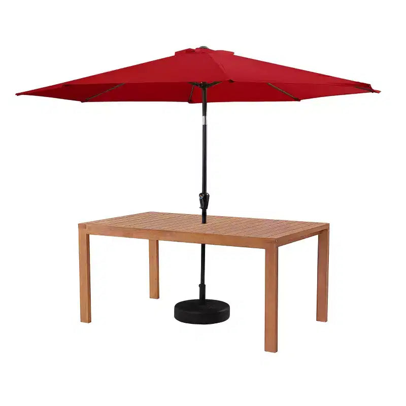 Alaterre Furniture 6pc Outdoor Patio Dining Set, Weston Table with 10' Auto Tilt Umbrella