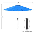 Alaterre Furniture 6pc Outdoor Patio Dining Set, Weston Table with 10' Auto Tilt Umbrella