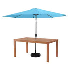 Alaterre Furniture 8pc Outdoor Patio Dining Set, Weston Table with 10' Auto Tilt Umbrella