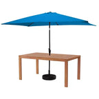 Alaterre Furniture 8pc Outdoor Patio Dining Set, Weston Table with 10' Rectangular Umbrella