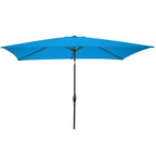 Alaterre Furniture 8pc Outdoor Patio Dining Set, Weston Table with 10' Rectangular Umbrella