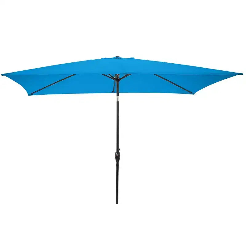 Alaterre Furniture 8pc Outdoor Patio Dining Set, Weston Table with 10' Rectangular Umbrella