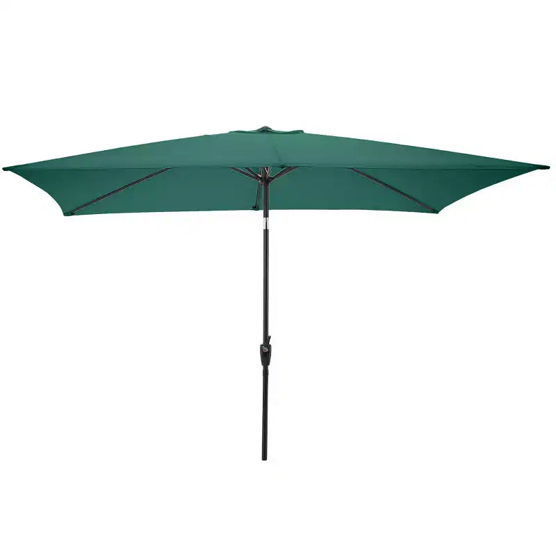 Alaterre Furniture 8pc Outdoor Patio Dining Set, Weston Table with 10' Rectangular Umbrella