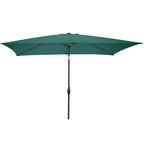 Alaterre Furniture 8pc Outdoor Patio Dining Set, Weston Table with 10' Rectangular Umbrella