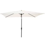 Alaterre Furniture 8pc Outdoor Patio Dining Set, Weston Table with 10' Rectangular Umbrella