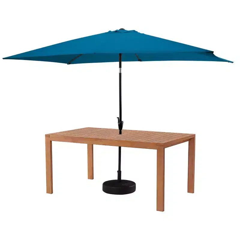 Alaterre Furniture 8pc Outdoor Patio Dining Set, Weston Table with 10' Rectangular Umbrella