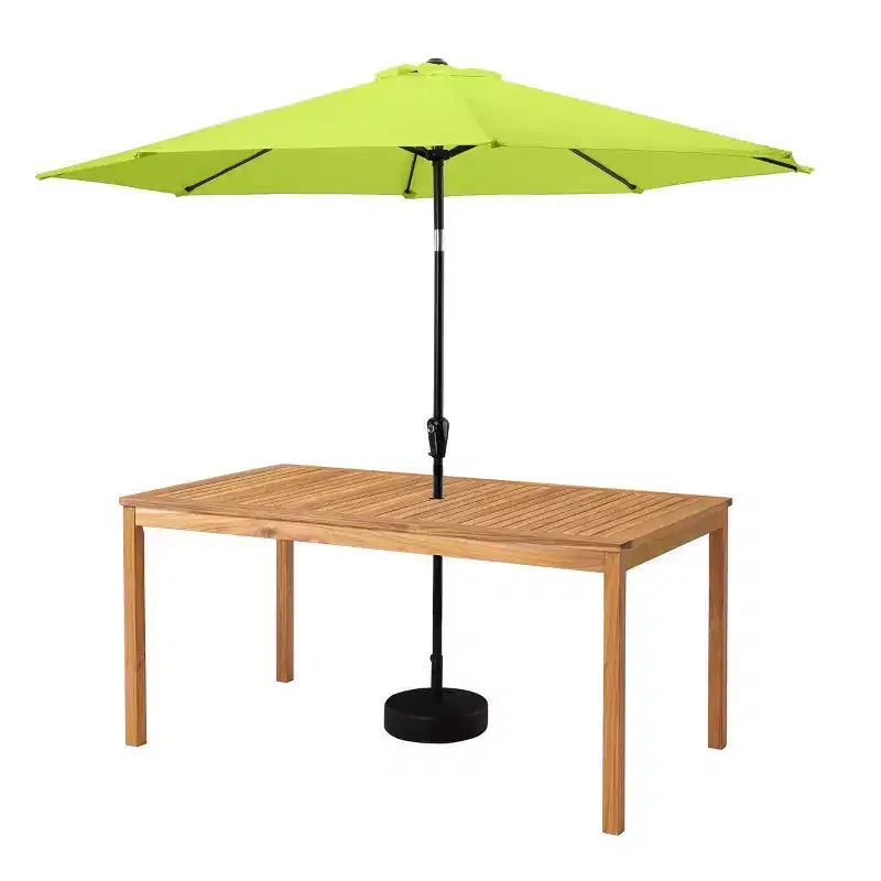Alaterre Furniture 6pc Outdoor Patio Dining Set, Okemo Table with 10' Auto Tilt Umbrella