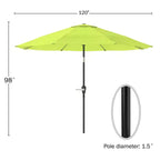 Alaterre Furniture 6pc Outdoor Patio Dining Set, Okemo Table with 10' Auto Tilt Umbrella