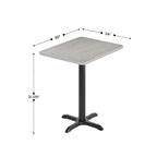 Piano da tavolo rettangolare in laminato 24 x 30 con base ad altezza da tavolo 22 x 22 - 24W x 30D x 31.125H