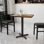 Piano da tavolo rettangolare in laminato 24 x 30 con base ad altezza da tavolo 22 x 22 - 24W x 30D x 31.125H