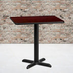 Piano da tavolo rettangolare in laminato 24 x 30 con base ad altezza da tavolo 22 x 22 - 24W x 30D x 31.125H